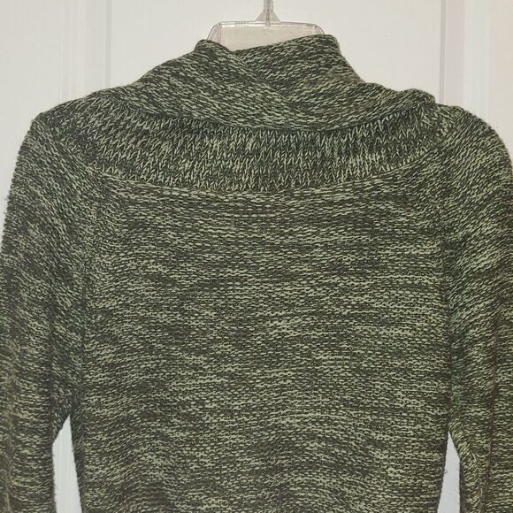 Derek Heart Army Green Cowl Neck Belted Sweater - Picture 9 of 9